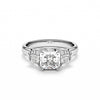 Platinum ring with asscher cut diamonds