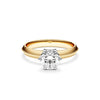 Yellow gold round brilliant cut diamond ring
