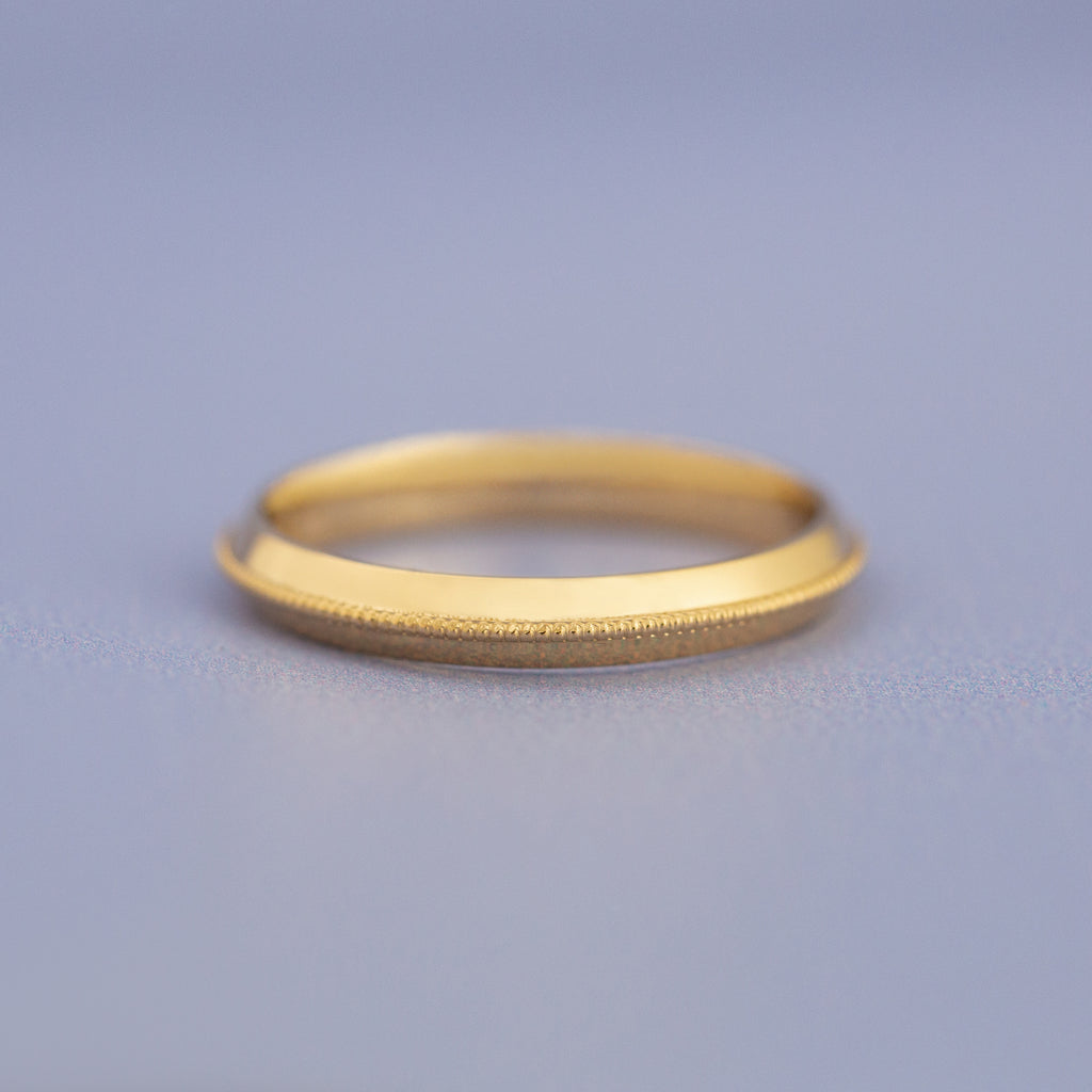 yellow gold band ring