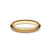 Ring with mill-grained detailing on a pitched yellow gold band